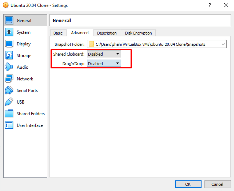 How do I enable copy and paste between VirtualBox and host?
