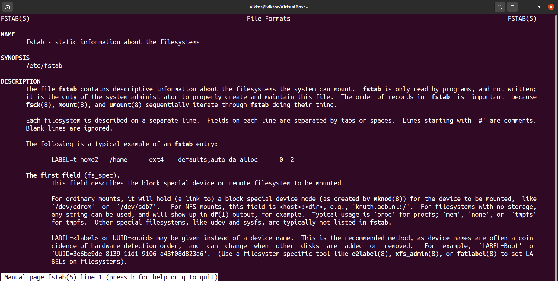 How to Write or Edit /etc/fstab