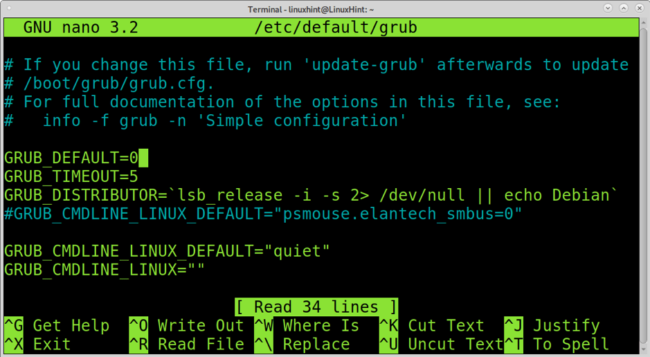 Change the grub boot order in Debian Linux