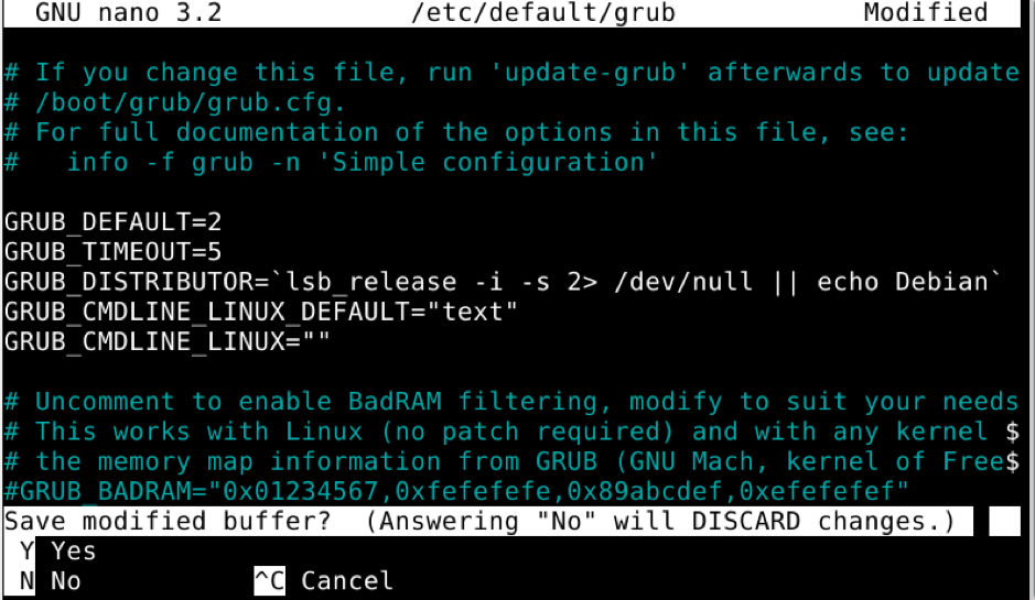 Change the grub boot order in Debian Linux