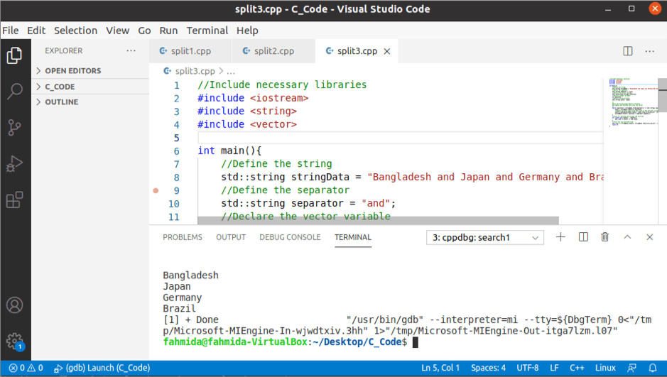Split String Multiple Lines C at James Engle blog