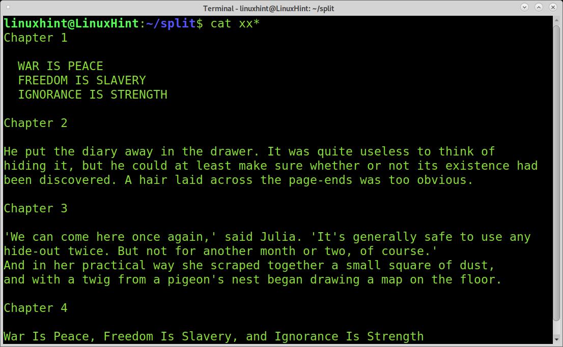 How do I split a file into parts in Linux