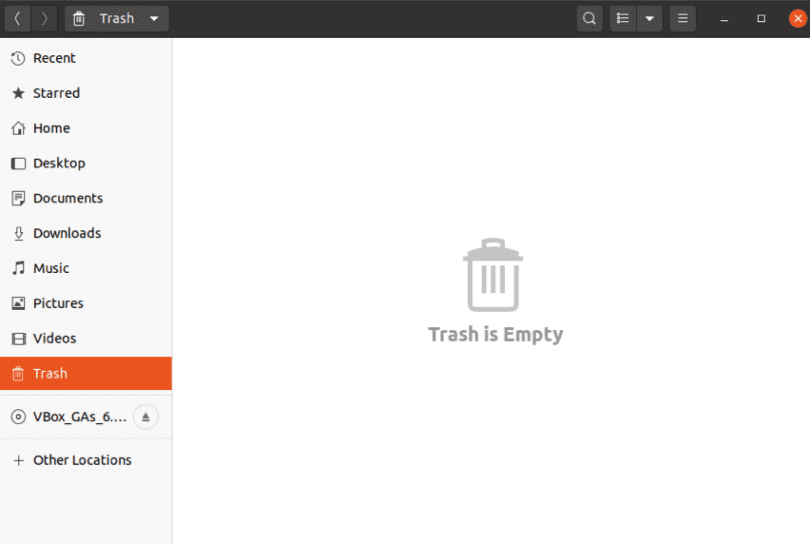 How to empty trash from Ubuntu terminal