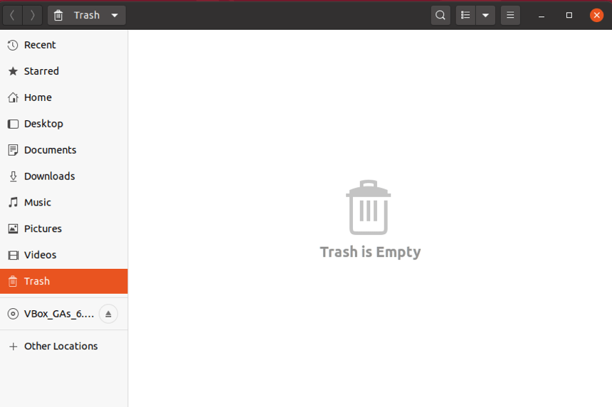 How to empty trash from Ubuntu terminal