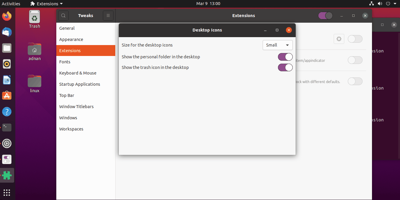 How to Resize Desktop Icons in Ubuntu