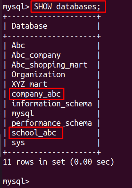 What is schema in MySQL