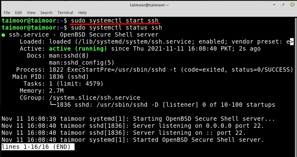 How to enable SSH on Linux Mint