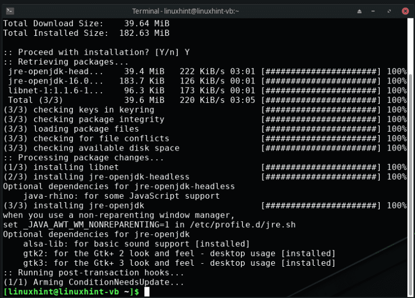 How to install Java on Manjaro