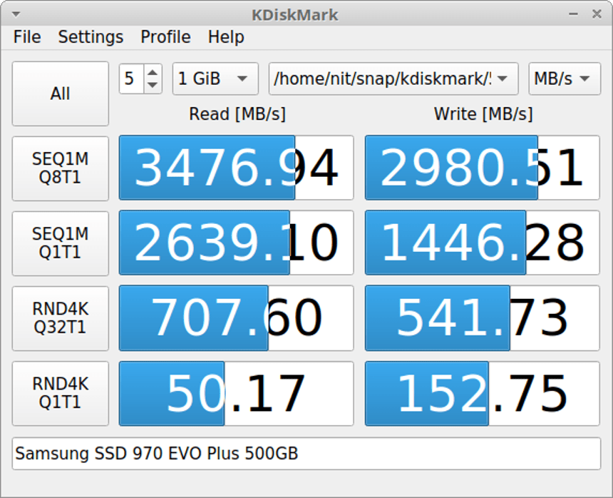 Benchmark Storage Drives in Linux with KDiskMark