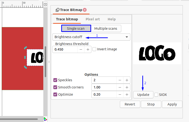 How to remove background in Inkscape