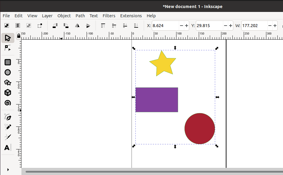 How to group objects in Inkscape