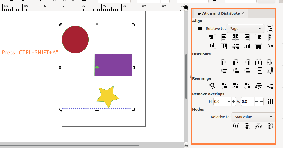 How to group objects in Inkscape