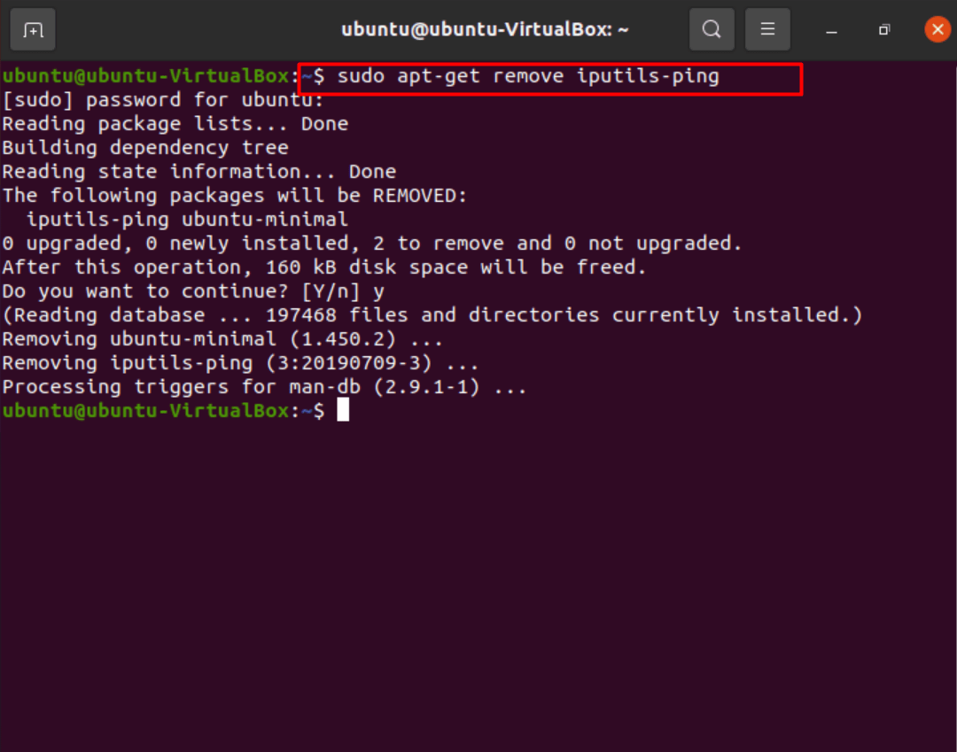 Ping Command not found on Ubuntu Linux