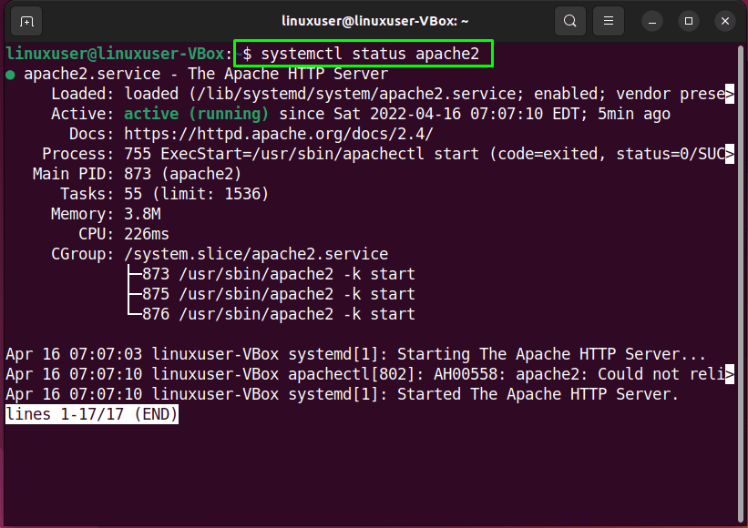 Install and Configure Apache  Server on Ubuntu 22.04