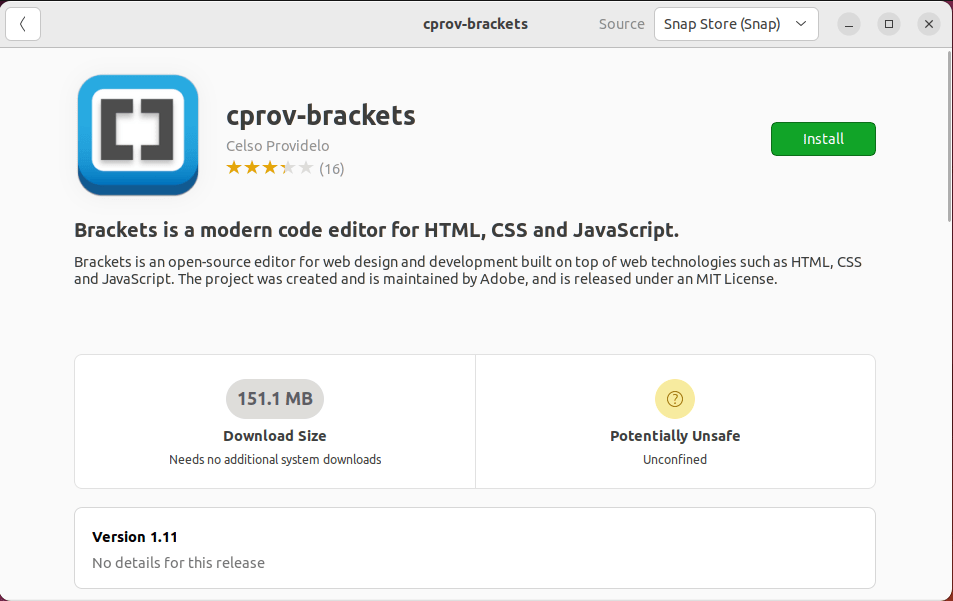 Install Brackets Code Editor on Ubuntu 22.04
