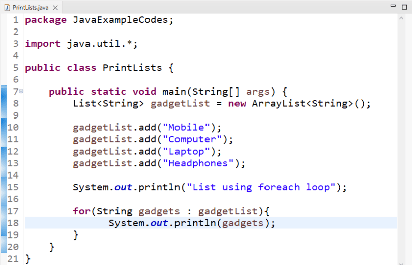 How to Print a List in Java