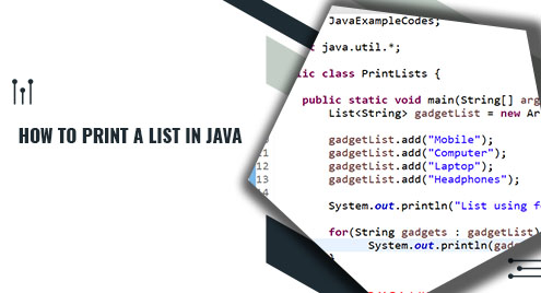 Java: How To Print A List Of Strings
