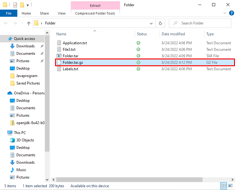 How to Create tar.gz Archive File in Windows?