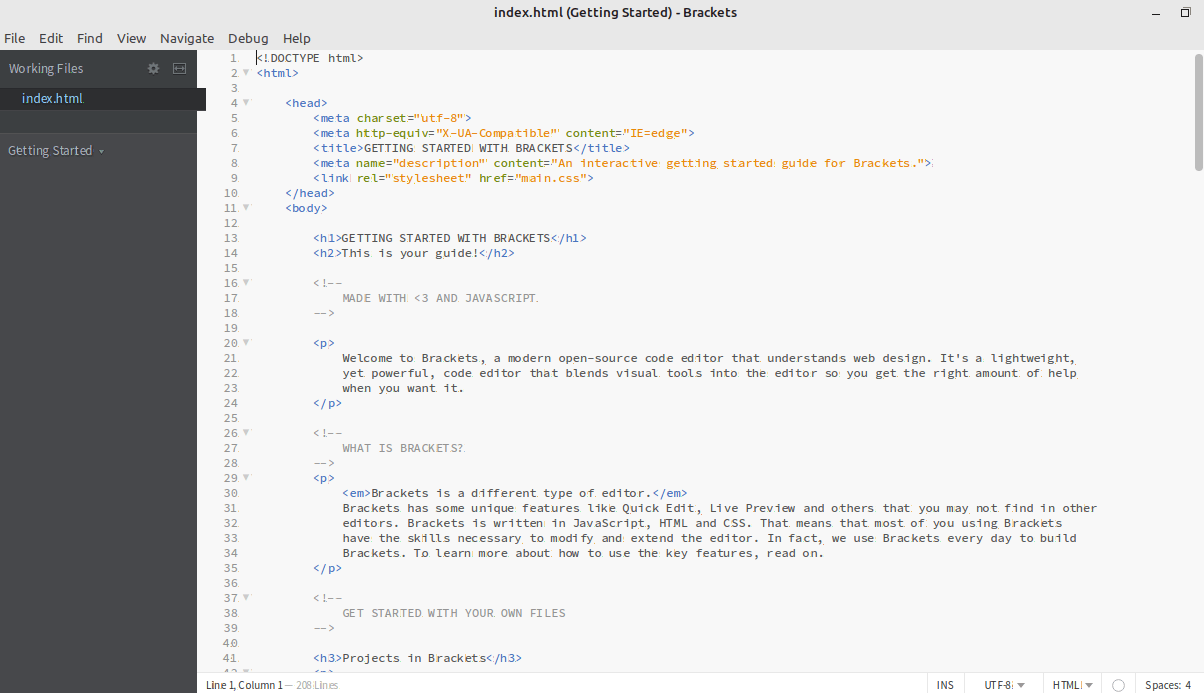 How to install Brackets Code Editor on Linux Mint 21