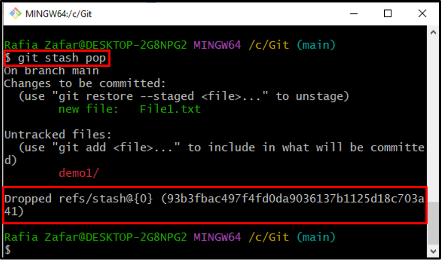 Difference Between git stash and git stash pop Commands Linux Consultant