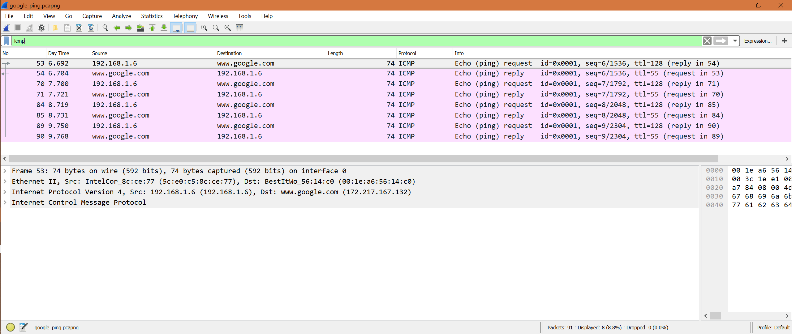 Wireshark filter source ip triplenored