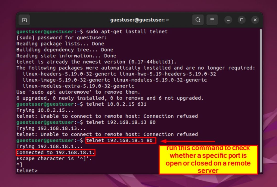 Check If a Port Is Open on a Remote Linux PC 5 Best Methods