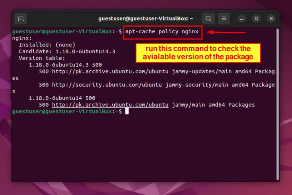 Apt Install Specific Version of a Package How to Do It?