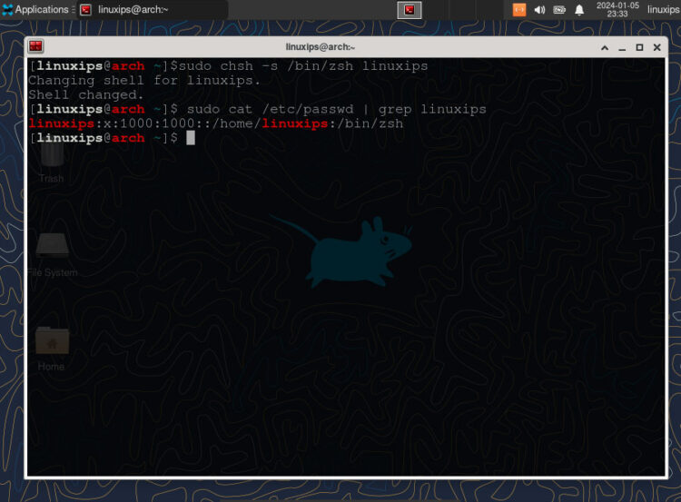 How to Install ZSH on Arch Linux Linuxips
