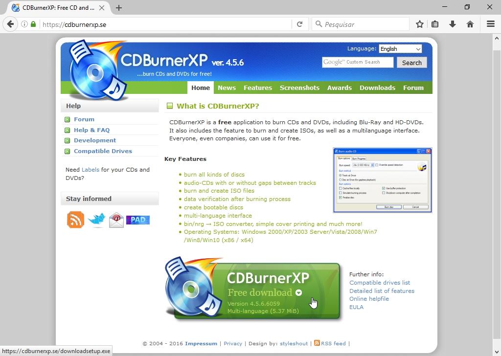 Como gravar um LiveDVD Linux Kamarada