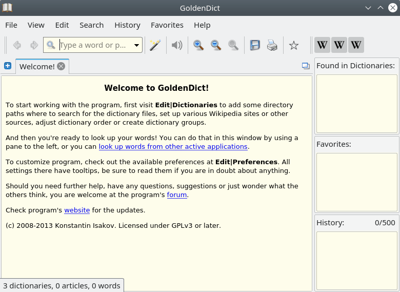 GoldenDict dictionary search program LinuxMaster Club