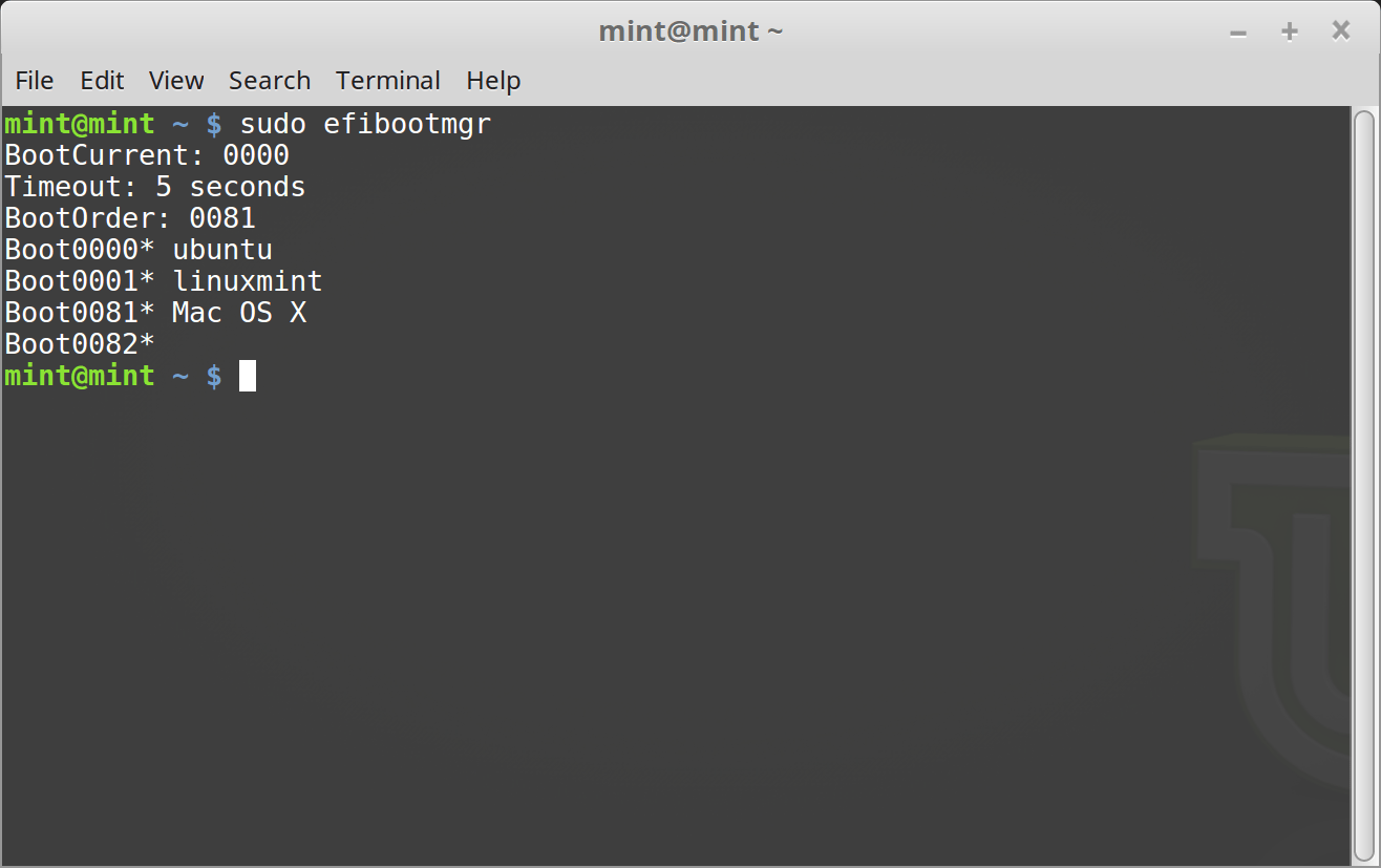 EFI — Linux Mint Installation Guide documentation