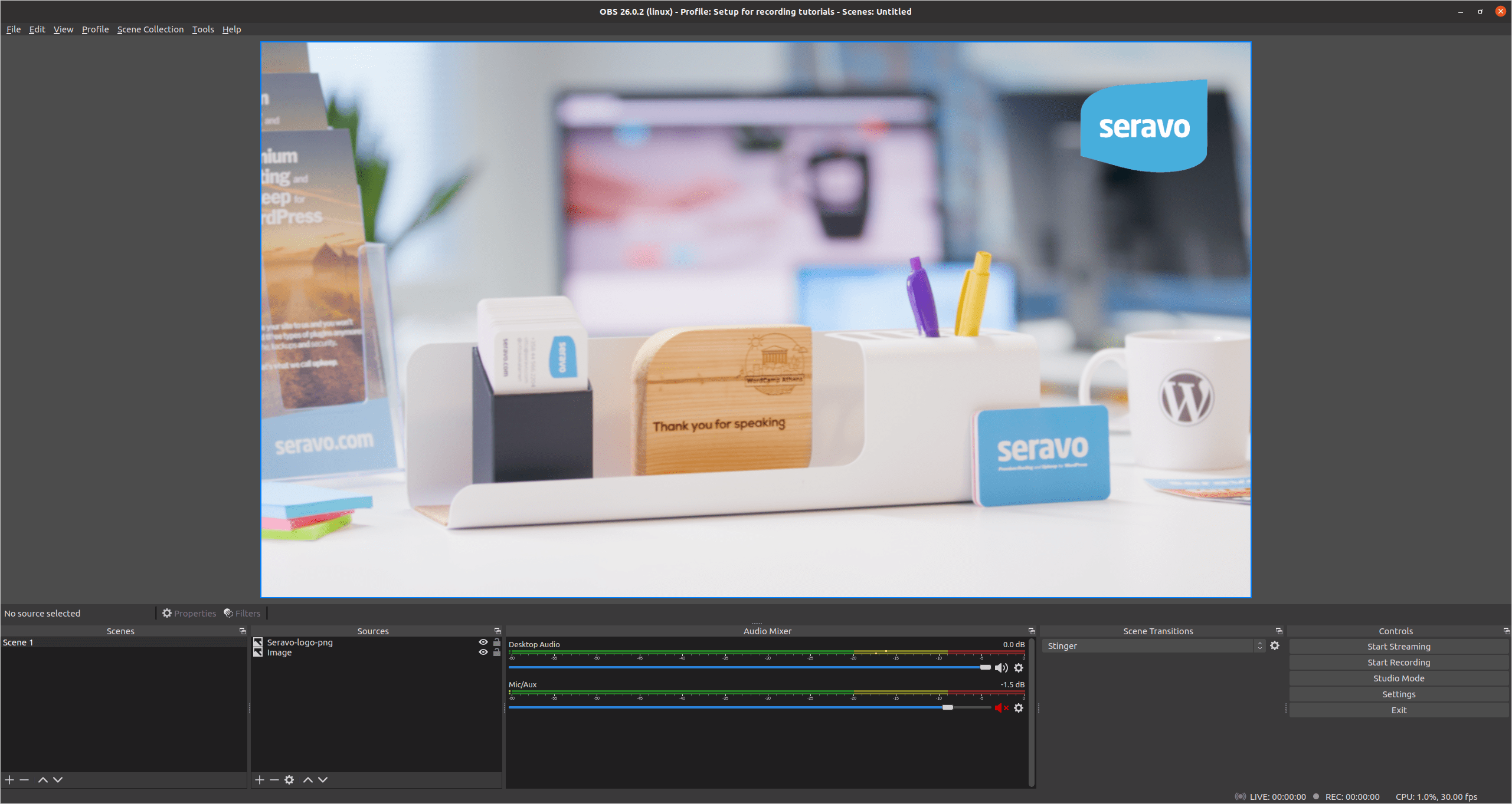 Recording with OBS Studio Linuxnatives