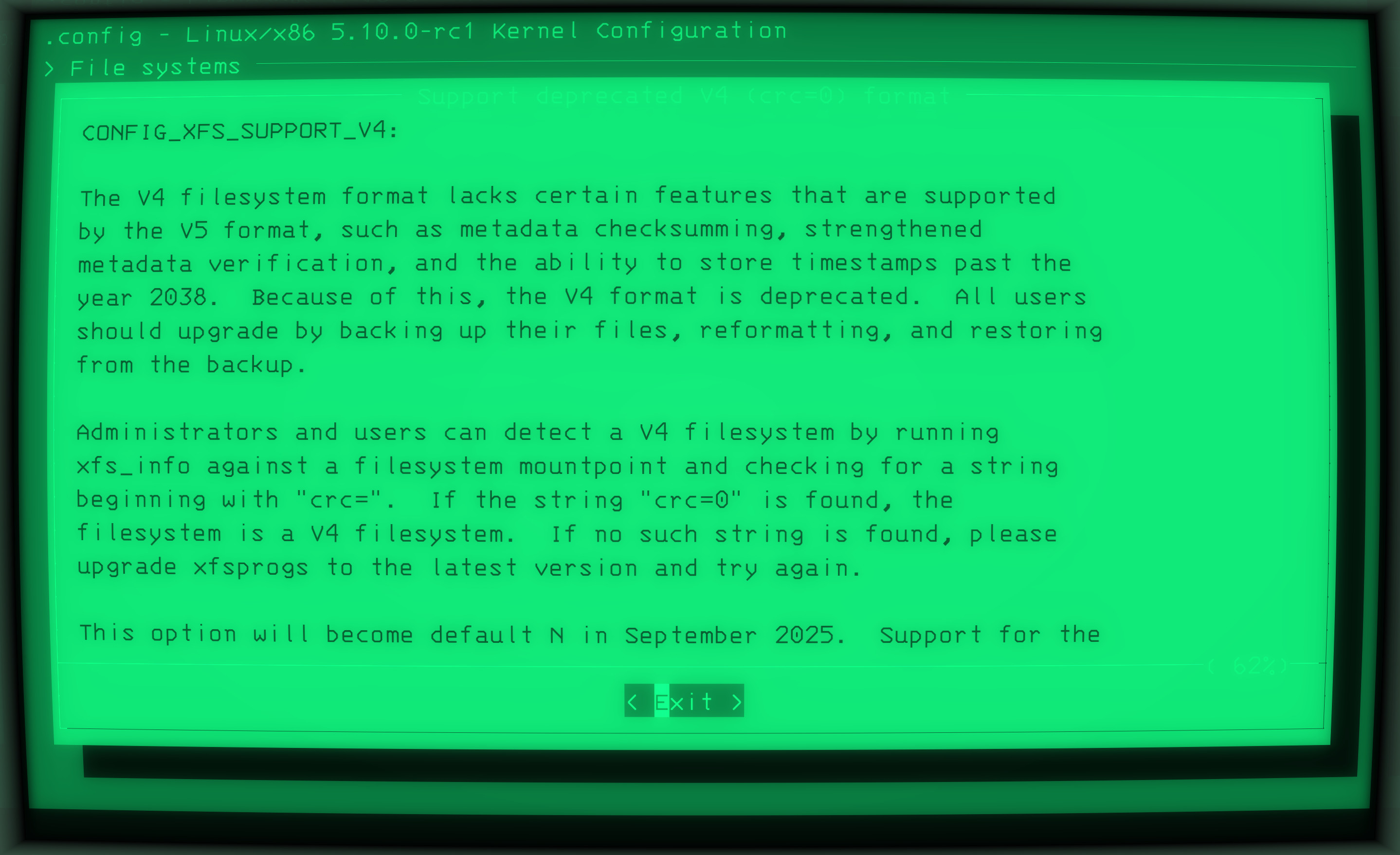 Prepare To ReFormat If You Are Using An Older XFS Filesystem