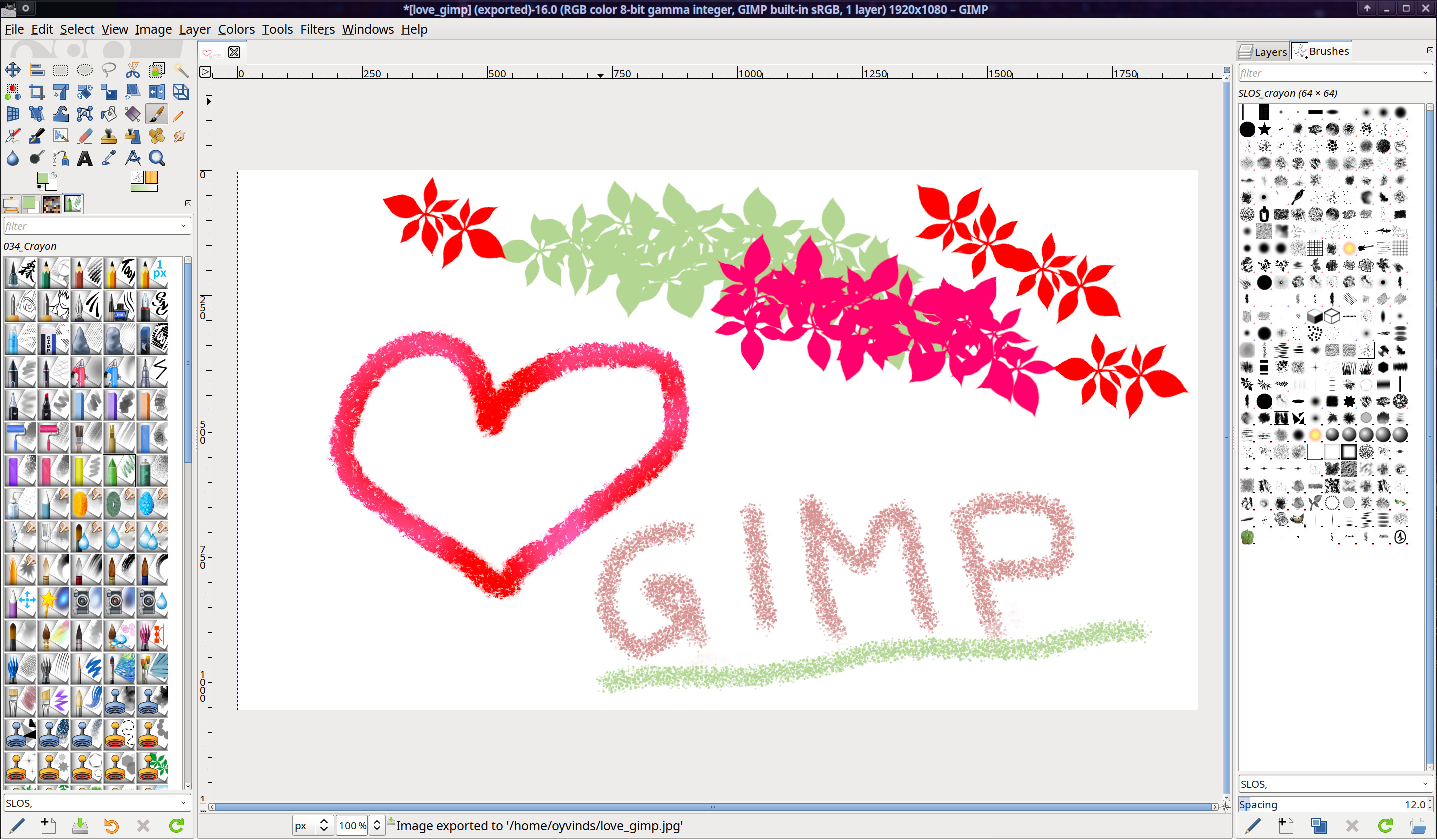 SLOSGIMPainter Brush Package Can Make GIMP A Better Painting Tool