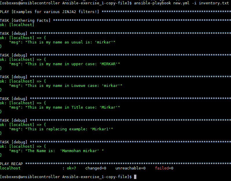 Jinja2 string filter example for Ansible. UX Techno