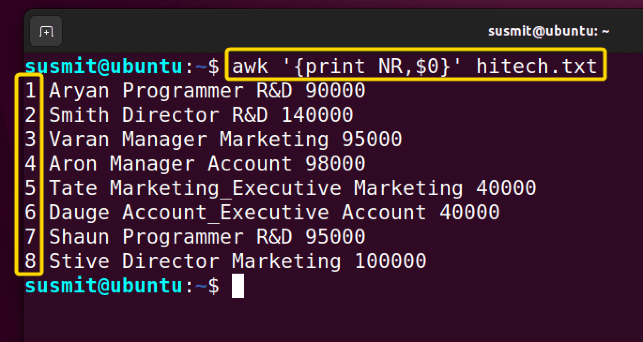 The “awk” Command in Linux [11+ Practical Examples]