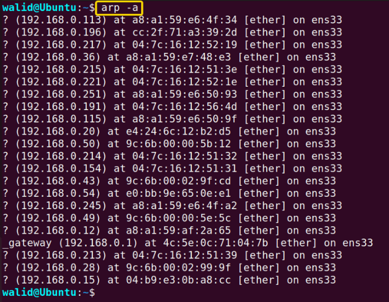 The “arp” Command in Linux [7 Practical Examples]