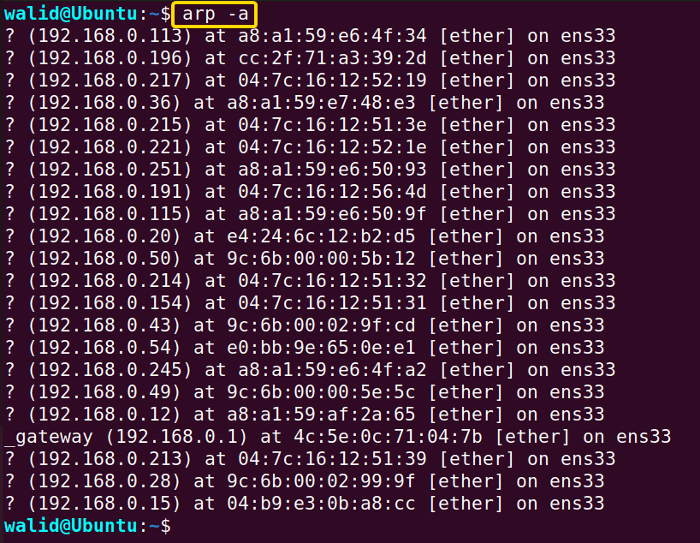 The “arp” Command in Linux [7 Practical Examples]