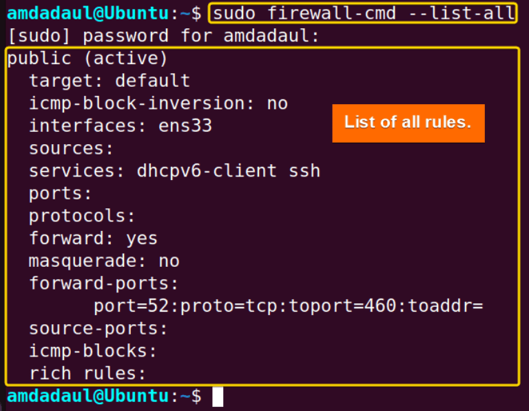 The “firewallcmd” Command in Linux [7 Practical Examples]