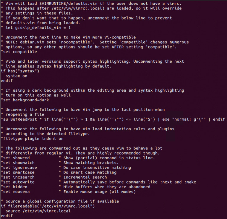 Where Are .vimrc and vimrc Files? LinuxTect