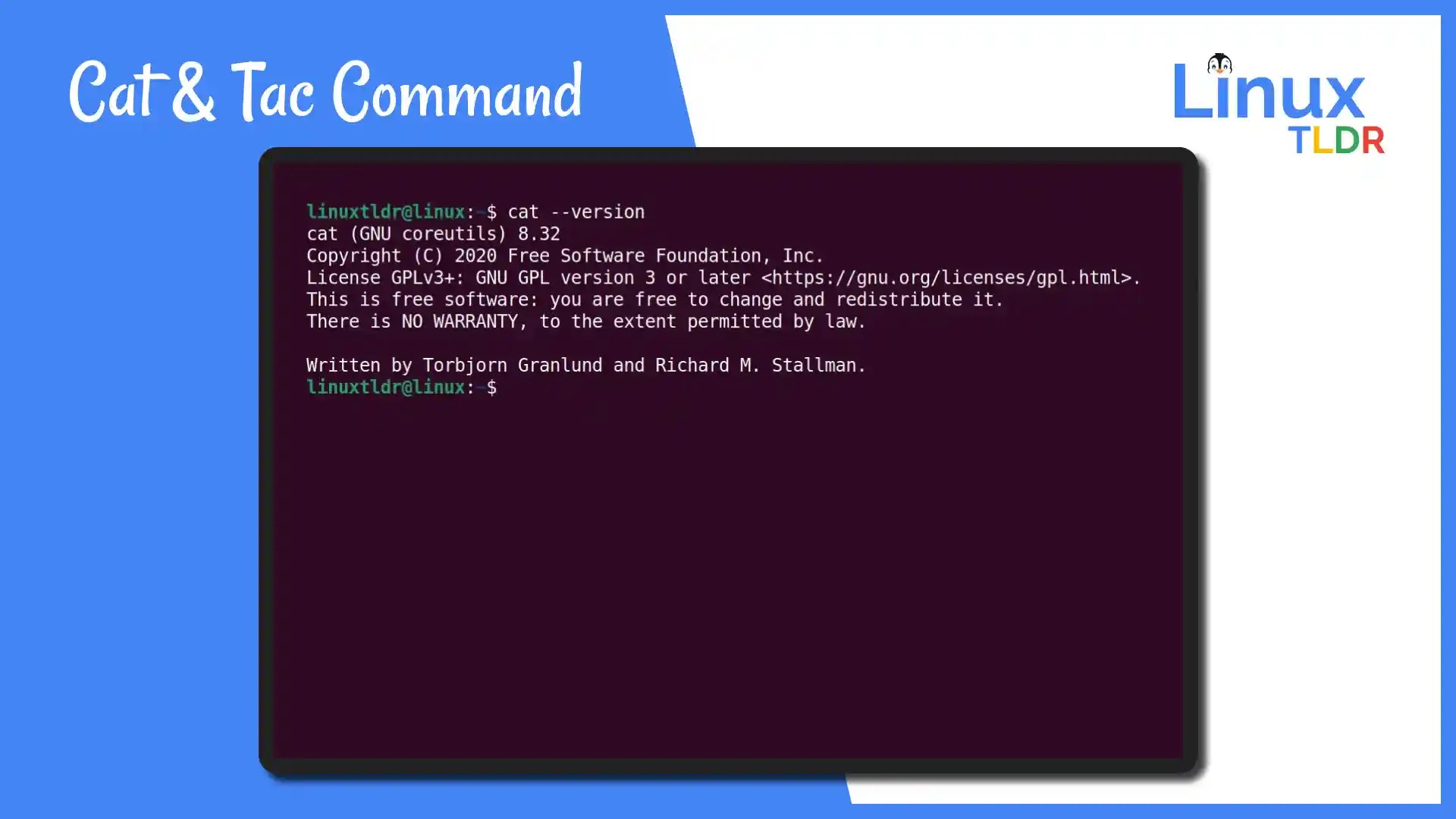 Cat and Tac Command Usage on Linux