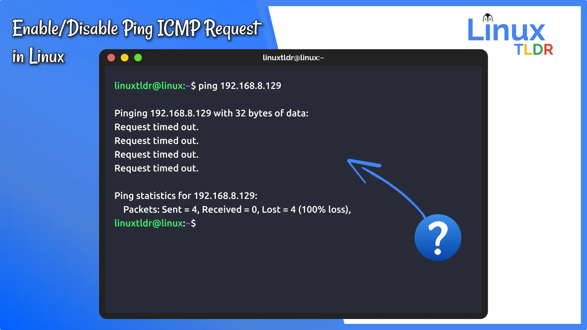 Block/Unblock Ping ICMP Requests in the Linux System