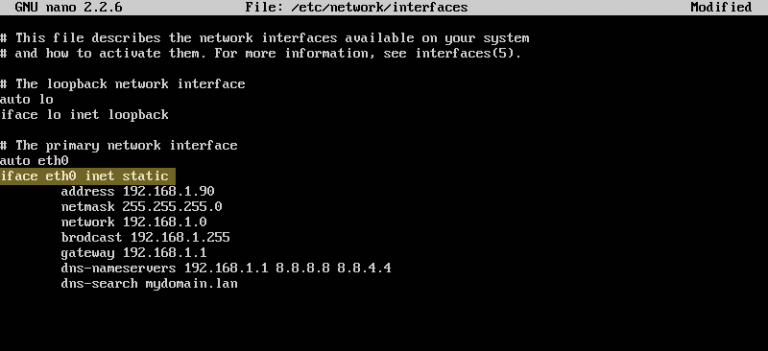 Configure Permanent Static IP Address and Alias Interfaces on Debian
