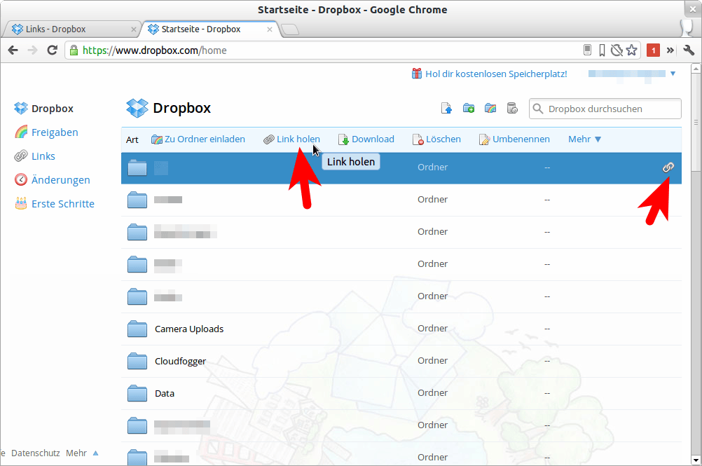 Dropbox erleichtert das Freigeben/Teilen von Daten › Linux