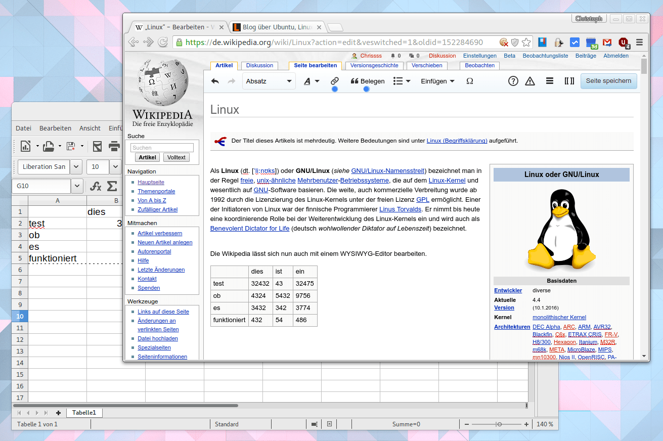 Wikipedia bringt mit VisualEditor einen WYSIWYGEditor Linux und Ich