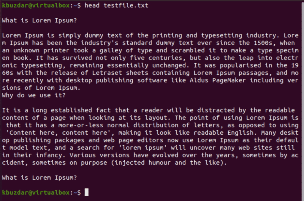 Use of Head Command in Linux LinuxWays