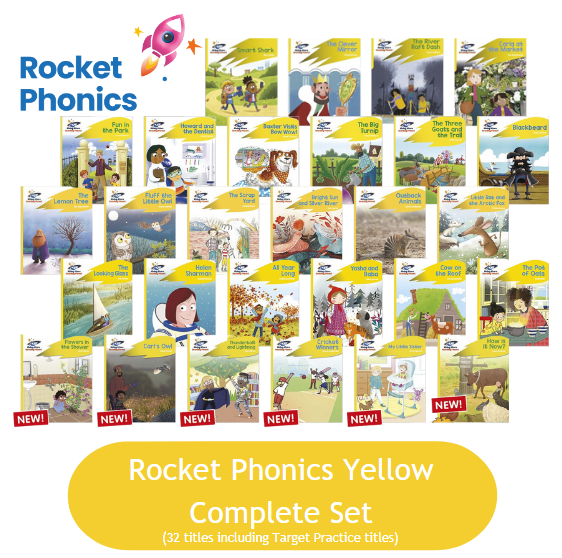 Rocket Phonics Yellow Complete Set (32 titles) Lioncrest Education
