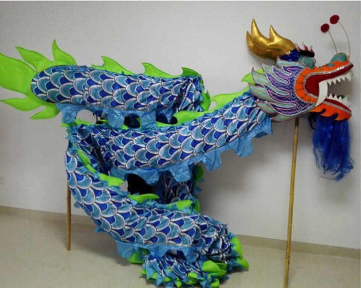 Dragon dance costume Chinese dragon costume Blue & Green