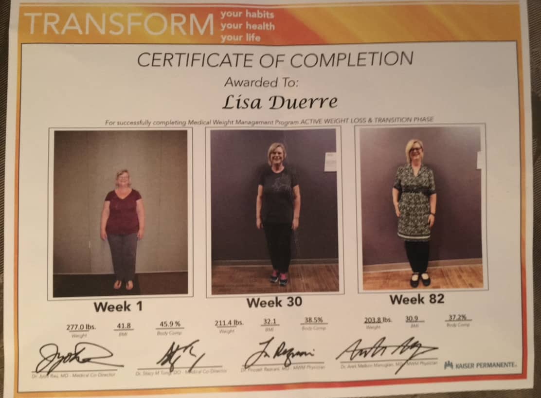 Kaiser weight loss program completion certificate Lipedema Simplified