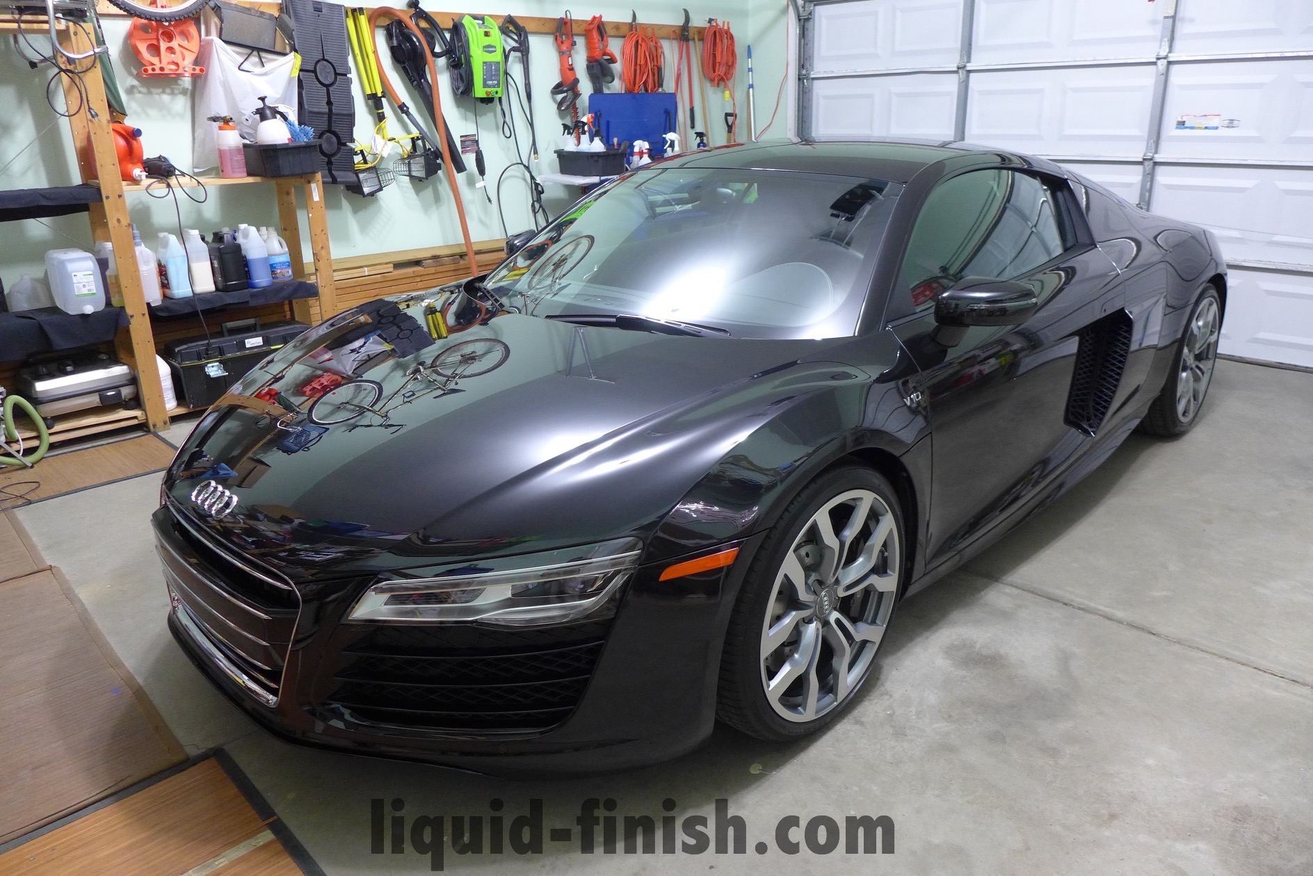 Audi R8 Phantom Black Paint Correction